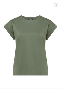 Cable Pima Tee - Khaki