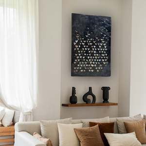 Wall Art: Hearts to Birds - Black Metallic