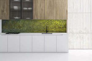 Garage Sale AMAZING SPLASHBACK Arrow river landscape - Kelly green - 665x2120mm #108