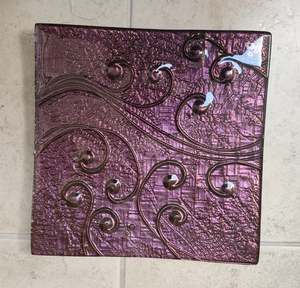 25cm Square Platter - Koru & Fern