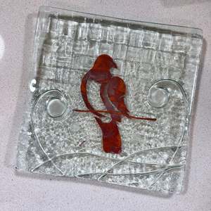 Square Platters: Copper Kereru - Small Square