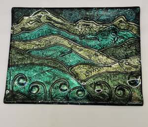 Hand Painted Landscape Platters: Rectangular Platter - Landscape Art