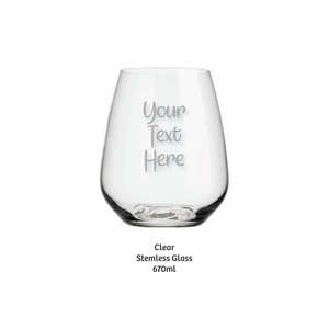 Fathers Day: Engraved Stemless Wine Glass / Tumbler
