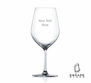 Engraved Wine Glass