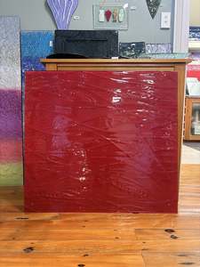 Garage Sale: Garage Sale SPLASHBACK Conformity With Swirls - Laser Tint red