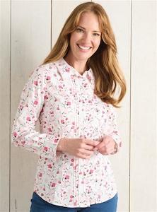 Long Sleeve Pintuck Blouse