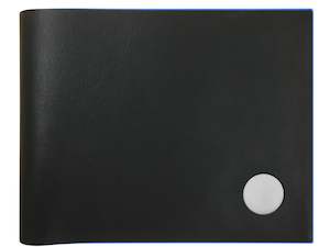 Stewart Stand 1: Teal Edge - Steel & Leather Billfold Wallet