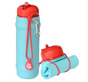 Sale Items: Aquamarine/Red Rolla Bottle - Collapsible Water Bottle