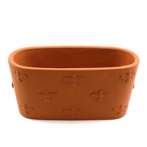 25cm Oval Embossed Bee Planter