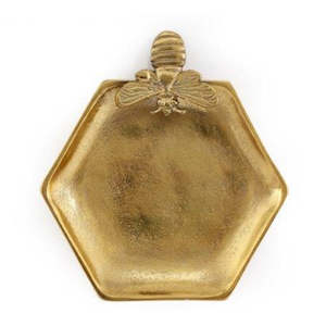 Small Gold Honeycomb Bee Tray
