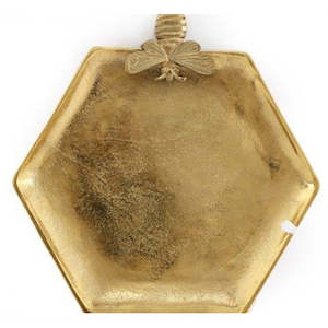 Large Gold Honeycomb Bee Tray