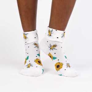 Sock It To Me 1: Yas Queen - Turn Cuff Women's Crew Socks - Sock It To Me