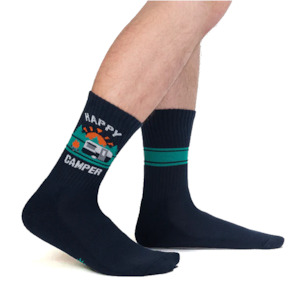 New Arrivals: Happy Camper - Athletic Ribbed Men's Crew Socks - Sock It To Me