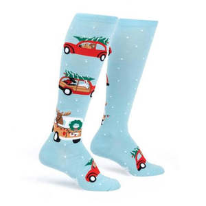 Treemendous Adventure - Youth Knee High Socks (Ages 3-6) - Sock It To Me (Christmas)