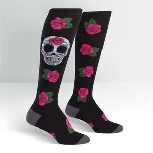 Sock It To Me 1: Sugar Skull - Women's Knee High Socks - Sock It To Me