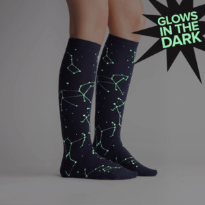 Constellation (Glow in the Dark)- Women's Knee High Socks - Sock It To Me