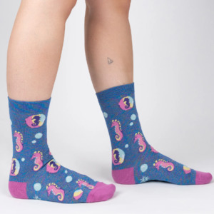 One Fine Sea Equine - Women's 'Shimmer' Crew Socks - Sock It To Me
