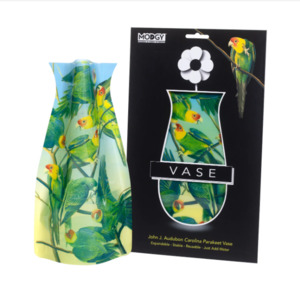 John J. Audubon Carolina Parakeets - Modgy Expandable Vase