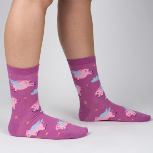 New Arrivals: When Pigs Fly - Women's Crew Socks - Sock It To Me