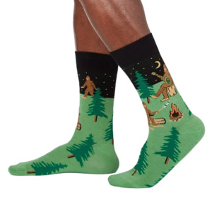 Sasquatch Camp Out - Men's Crew Socks - Sock It To Me