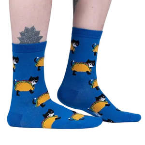 Let's Taco 'bout Cats - Women's Crew Socks - Sock It To Me