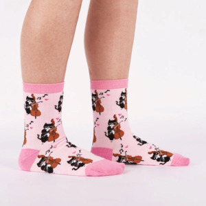 Women: Mewsic to My Ears - Women's Crew Socks - Sock It To Me
