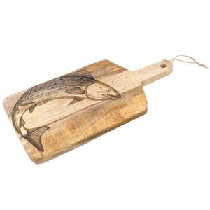Espial Home: Etched 50cm Mango Wood Salmon Chopping Board