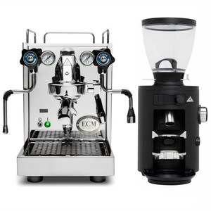 Products: ECM Mechanika Slim PID e61 1.9L Espresso Coffee Machine - STAINLESS STEEL - Mahlkönig X54 Allround - 54mm Flat Burr Coffee Grinder - BLACK - Package