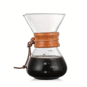 Coffee Machines Grinders: Borosilicate Glass Pour Over Coffee Brewer