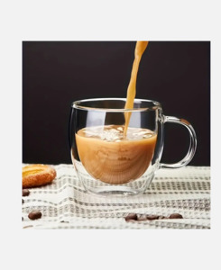 Double Walled Glass with Handles