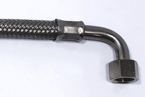 Hose Braided Stainl.Steel 3/8 200cmElbow