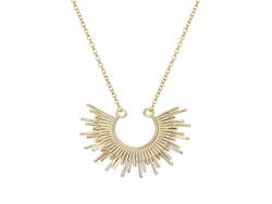 Necklaces: Gold Plated Sterling Silver Sunrise Necklace