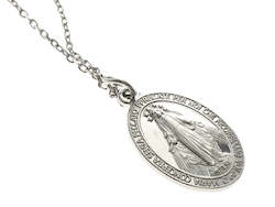 Necklaces: Mary Sterling Silver Pendant Necklace