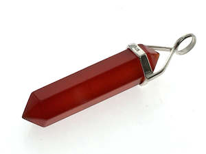Pendants: Crystal Carnelian Double Terminated Sterling Silver Pendant