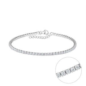 Silver 18cm Tennis Bracelet