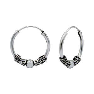 Earrings: Silver Bali 14mm Hoops