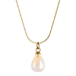 18K Gold Plated Stainless Steel "Pearl" Necklace