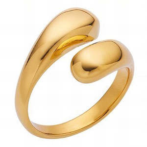 18K Gold Plated Stainless Steel Finger Ring