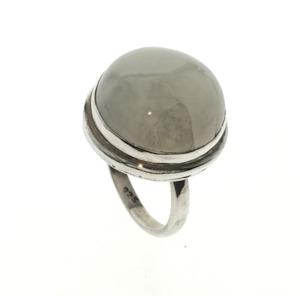 Rings: Shell Round Sterling Silver Ring