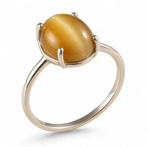 Rings: Cat's Eye 925 Sterling Silver Ring