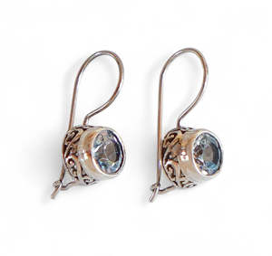 Earrings: Blue Topaz Sterling Silver Earrings