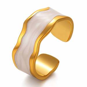Glozzo: Ring, 18K Gold Plated Steel