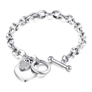 Glozzo: Heart Bracelet, Stainless Steel