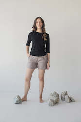 Frontpage: Silk-Cashmere Crew Neck Tee