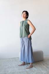 Tops: Tuxedo Sleeveless Shirt