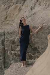 Knit Bateau Neckline Dress