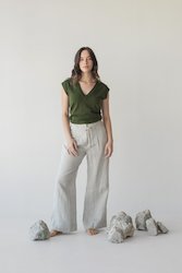 Wardrobe Heroes: High-waist Linen Pants with Origami Belt