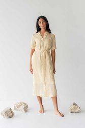 Frontpage: Lumen Shirt Dress in Lemon Drop