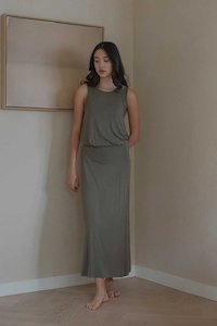 Sibling Cloudcutawaytank: Cloud Cutaway Tank in Olive