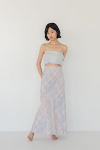 Bottoms: Slip Skirt - Watercolour Plaid